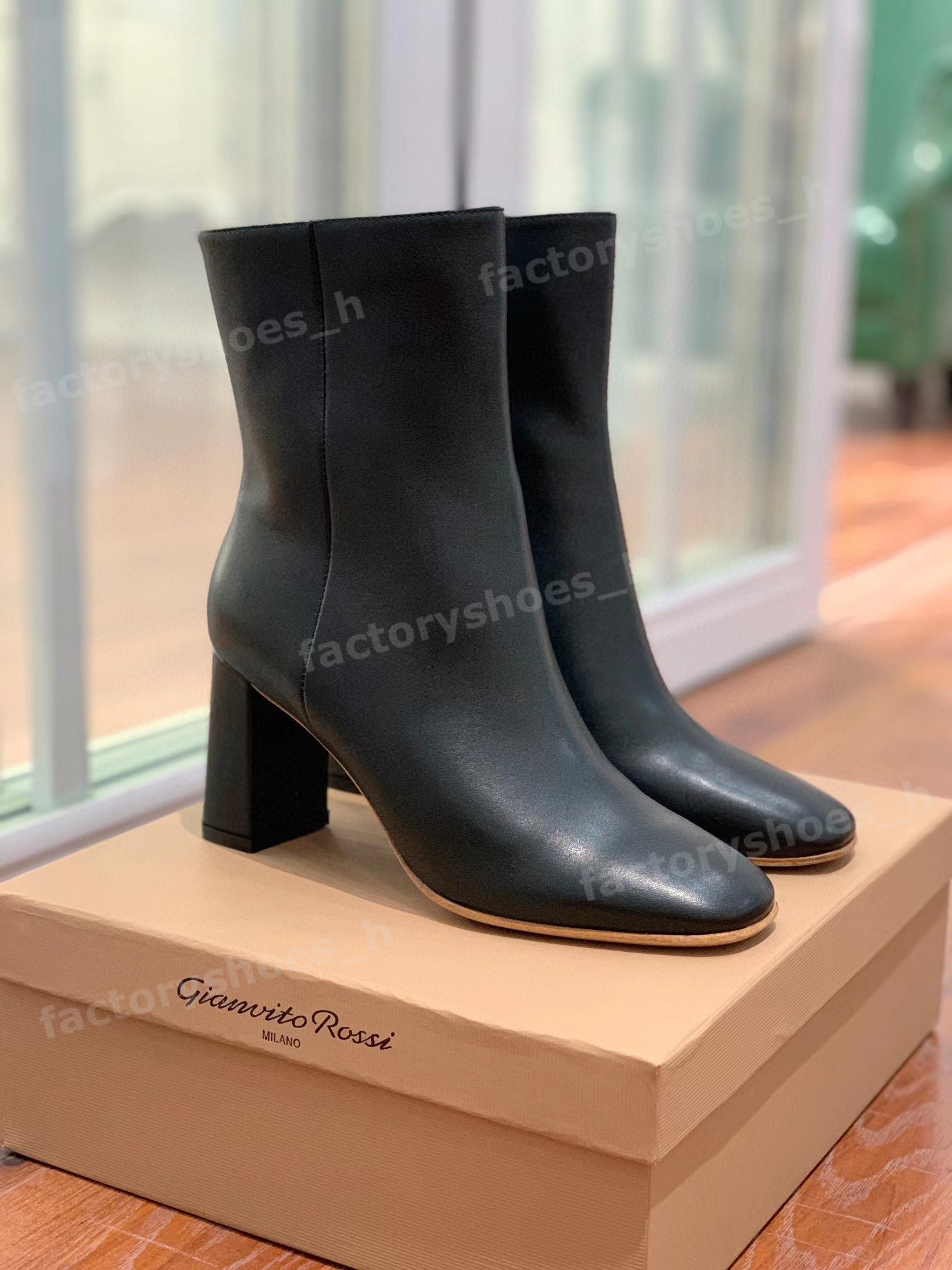 Gianvito Rossi Boots Designer Angle Boot Женщины коренастые пятки