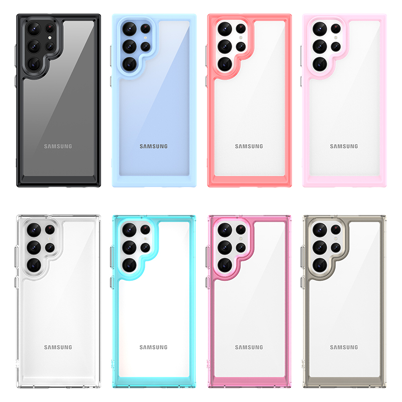 Acryl Gevallen Voor Samsung A05 A25 A24 A54 A14 S23 FE S22 A04s A13 A33 A53 M13 A73 Ultra Plus 5G Schokbestendig Telefoon Case