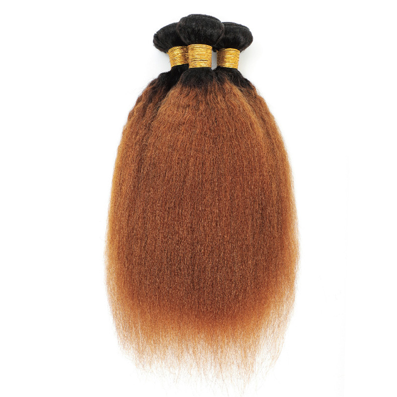 ブラジルの人間の髪ペルー10-34インチ1b 30インディアンディープウェーブキンキーストレートウォーターカーリールーズディープオンブルヘアエクステンション