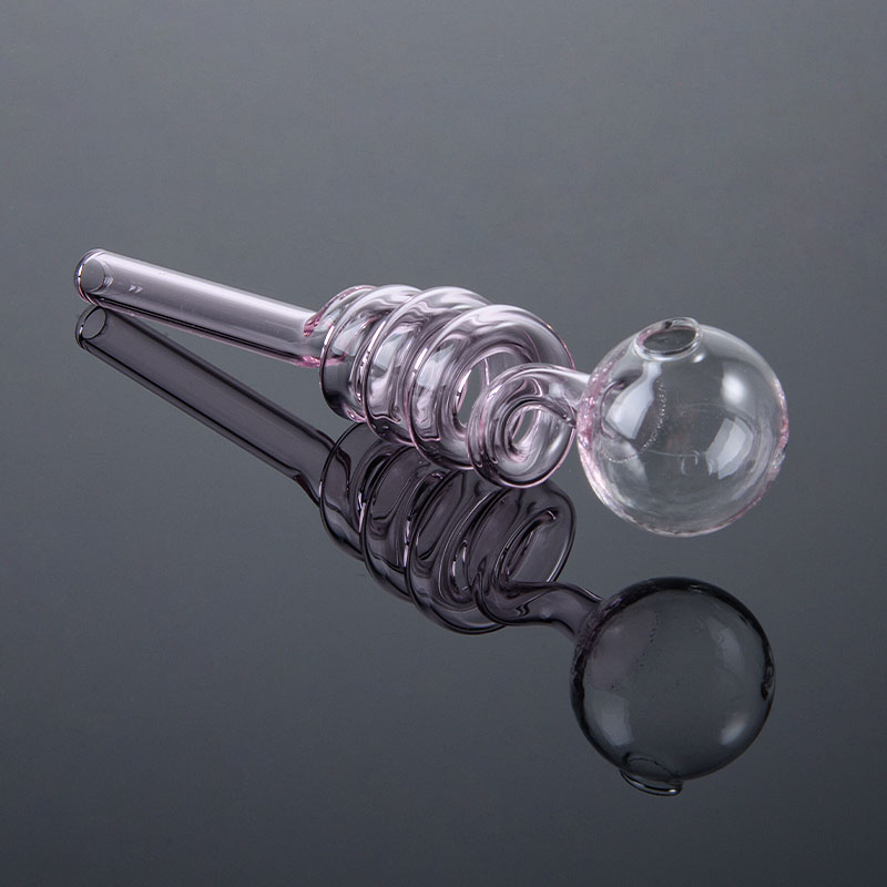 Wholesale Glass Pipe Colorful Smoking Pipes Oil Burner Bubbler Tobacoo Hand Pipe Small Dab Rigs Heady Hookahs