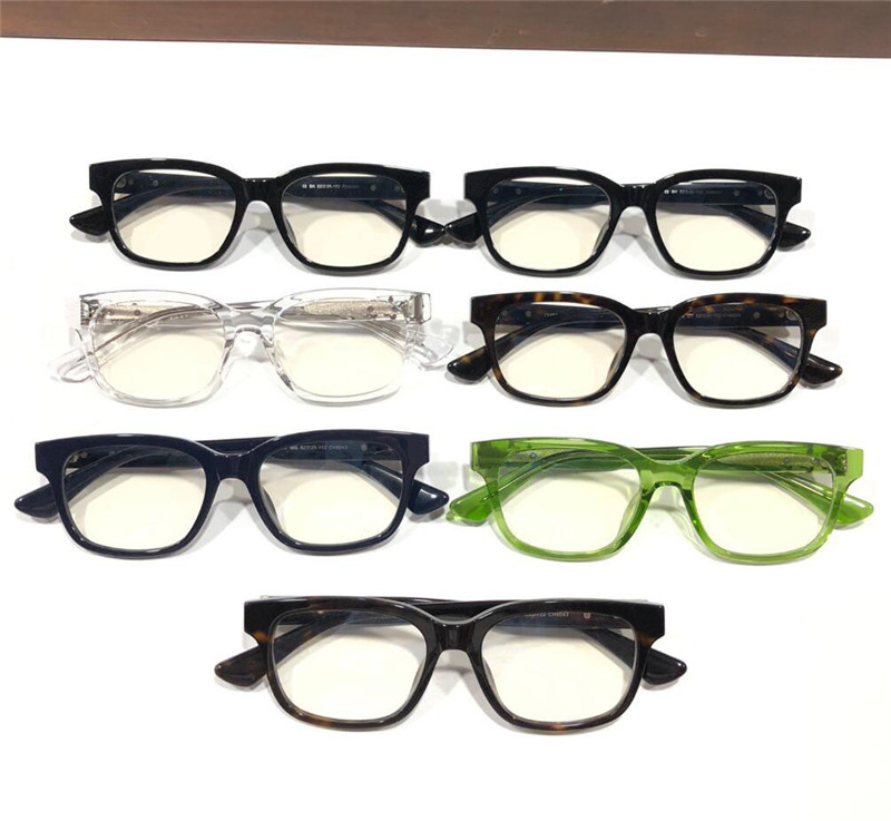 새로운 패션 디자인 스퀘어 프레임 광학 안경 8043 복고풍 단순하고 관대 한 스타일 박스가있는 하이 엔드 안경 처방 렌즈를 수행 할 수 있습니다.