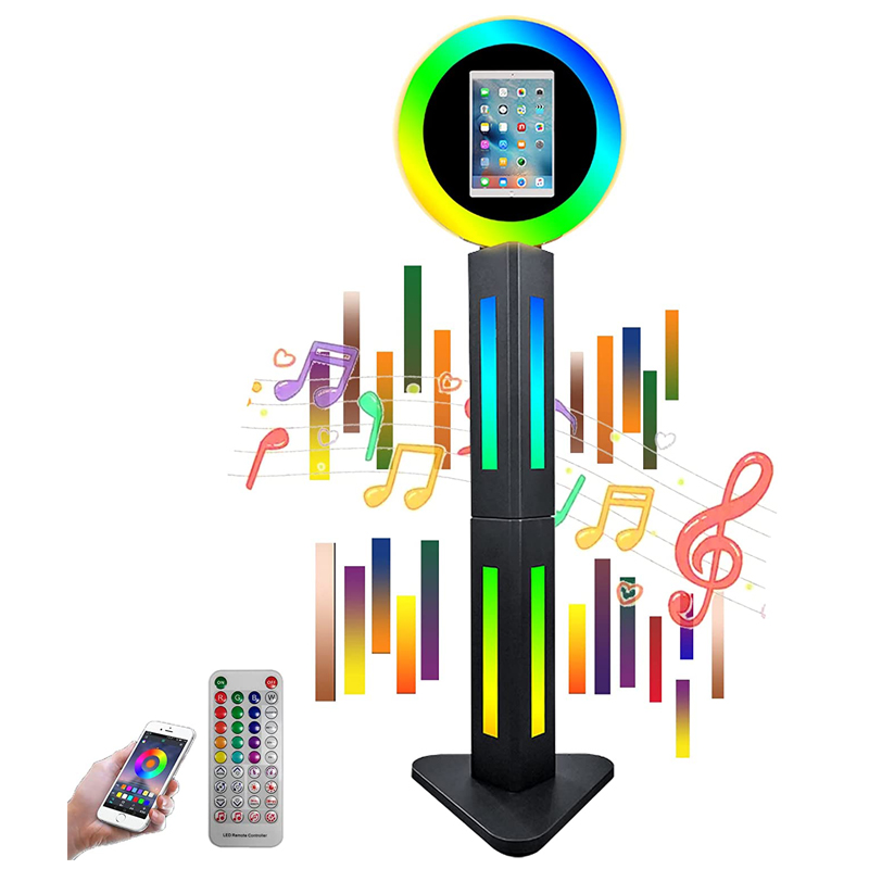 Portable Photo Booth for iPad 10.2'' 11" 12.9" Ring Light Music Sync RGB Light Box App Control 180° Selfie PhotoBooth Machine