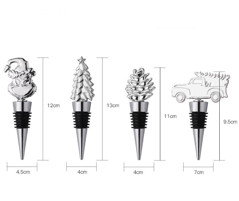 Party Favours 4styles Xmas Temat Santa Elf Pinecone Christ Tree Butelka Stoppper Prezenty Bożego Narodzenia Wino Stopper Dostarczenie kuchni Sn247