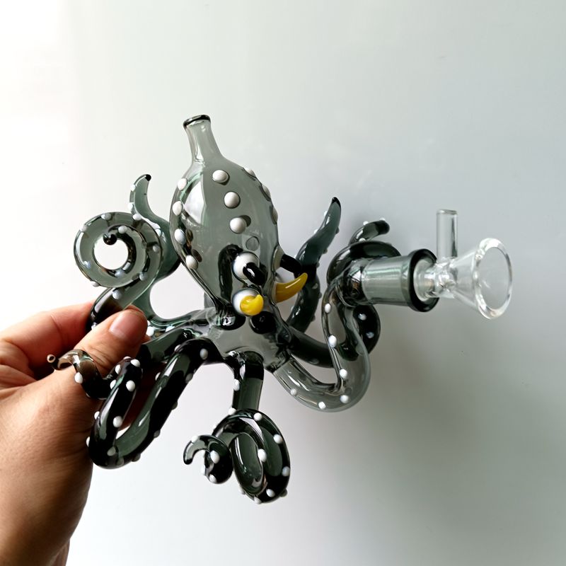 Octopus Smoking Bong Hookahs Glass Rigs Water Pipe Dab Rig for Smoking Heady Handmade Recycler Bubbler
