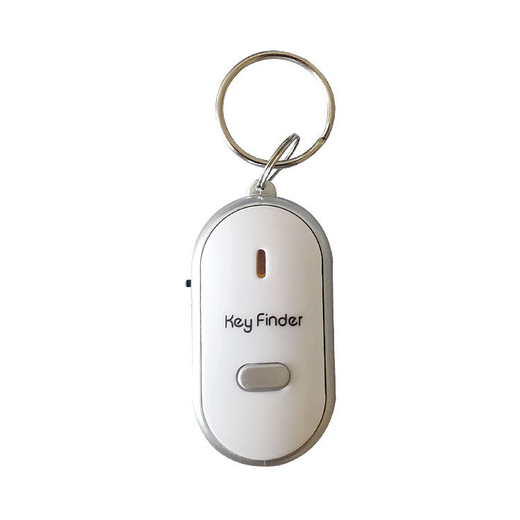 LED Whistle Key Finder Lampeggiante Segnale acustico Controllo del suono Allarme Anti-Lost Key Locator Finder Tracker con portachiavi Mini portachiavi