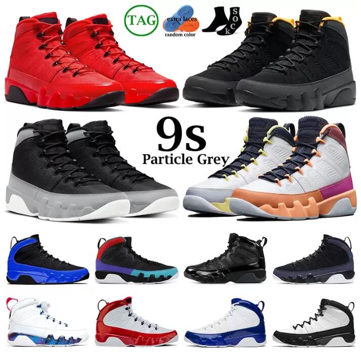 2023 Fashion Men Basketball Shoes 9s Jumpman 9 Part￭cula Gray Cambiar el mundo Chile Red Fire University Gold Blue Mens Sneakers Sports Sports