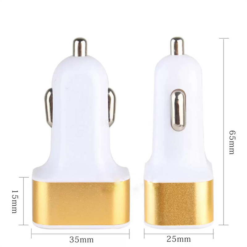 Car Charger 5V Dual 3 Ports Charging Adapter 3U Compatible for Samsung Huawei LG Xiaomi Cell Phone DHL FEDEX