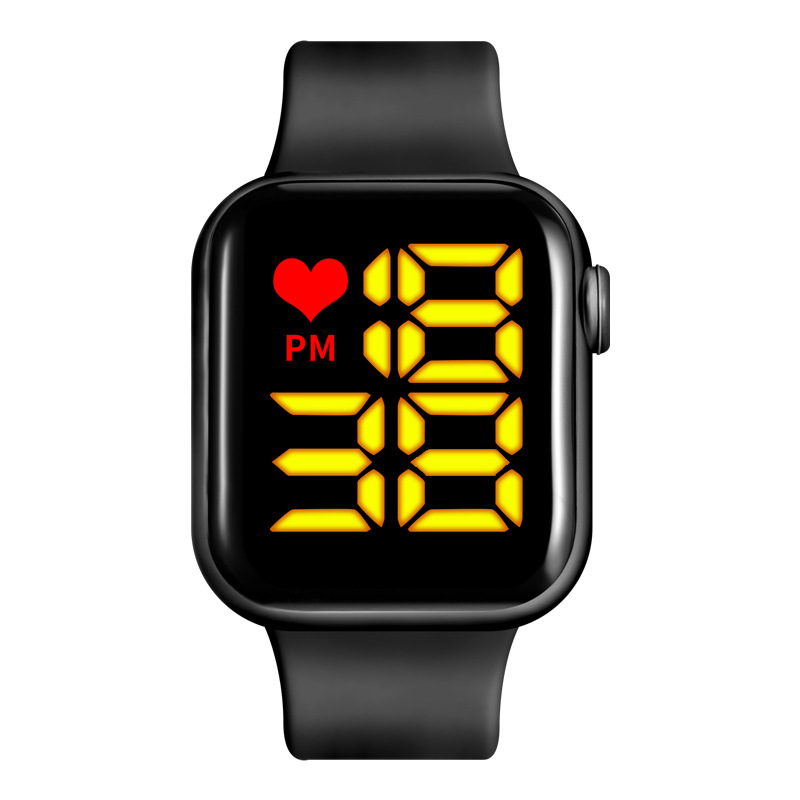 Nova moda LED LOVE Digital Watch Sports Sports Sports impermeáveis ​​Relógios de menina menina Relógio de cinta de doce de silicone eletrônico