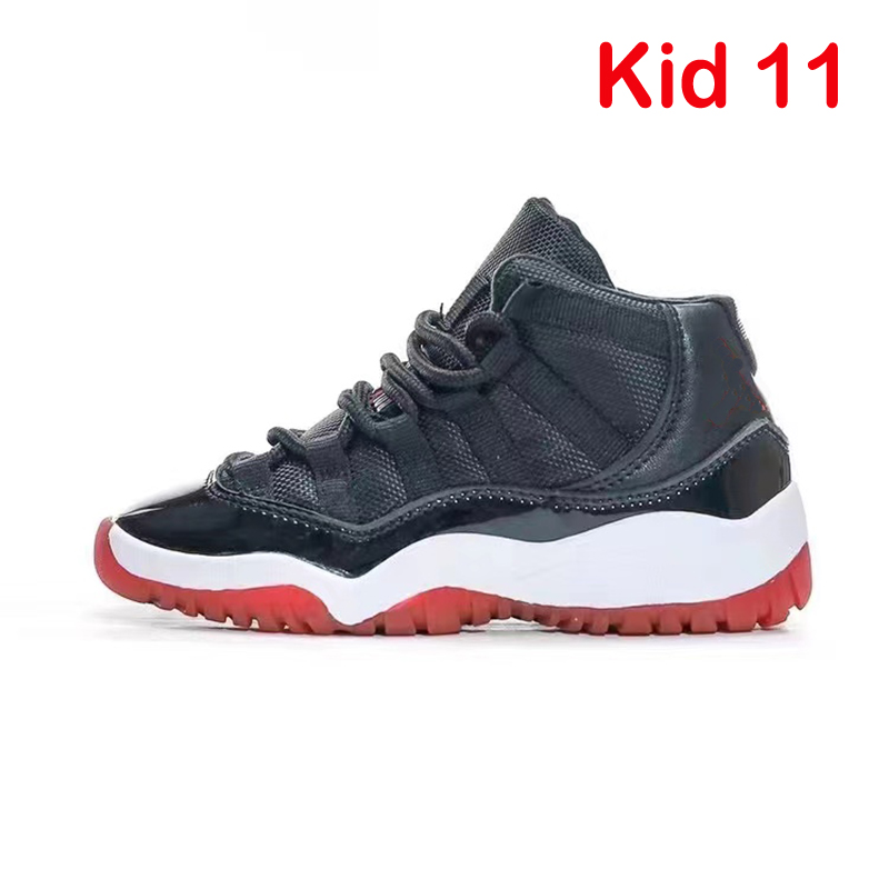 حذاء كرة السلة للأطفال من Jumpman 11 باللون الرمادي الرائع XI Cherry للأطفال الصغار والأولاد والبنات ، حذاء رياضي كونكورد جامعي أحمر غامق أزرق وأسود للرضع 11s رياضي 28-35