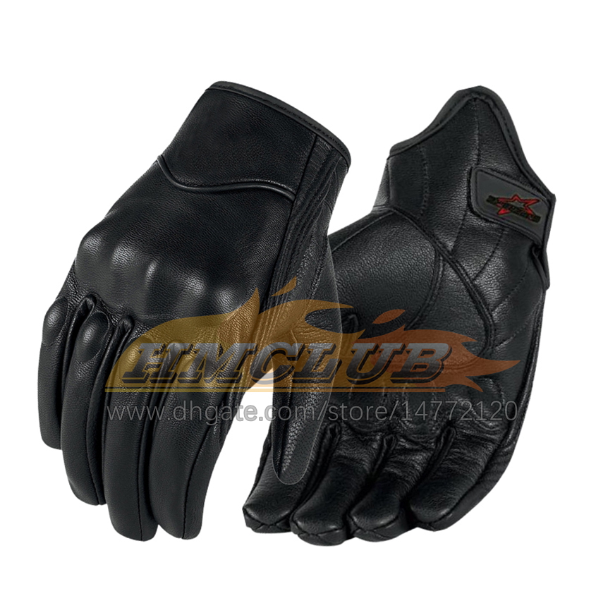 ST227 Luvas de motocicleta de couro Touch Men Men Genuine Goat Skin Sports Cycling Glove Motorbike Racing