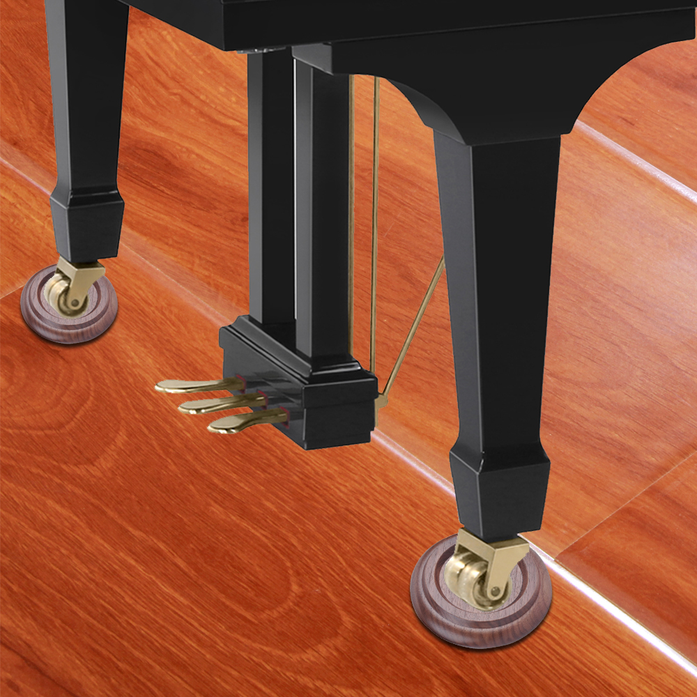 Colcha de piano de cola tazas de madera de nogal almohadilla de madera de madera alfombra protector de deslizamiento resistente- nogal negro