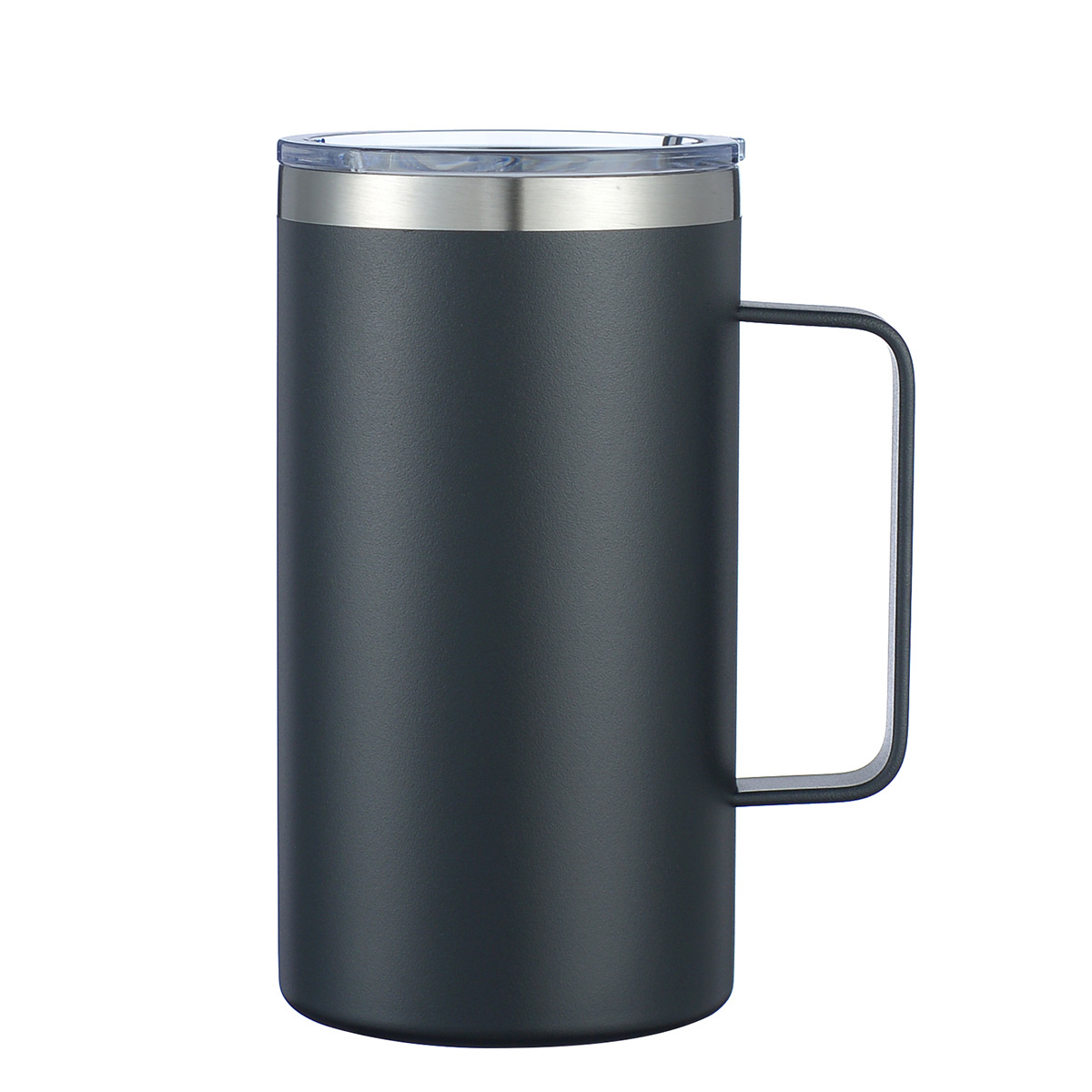 24oz Stainless Steel office coffee Mugs tumblers with handle sealing Lid Double Walled Insulated vacuum Tea Beer Cup Outdoor camping travel mug 