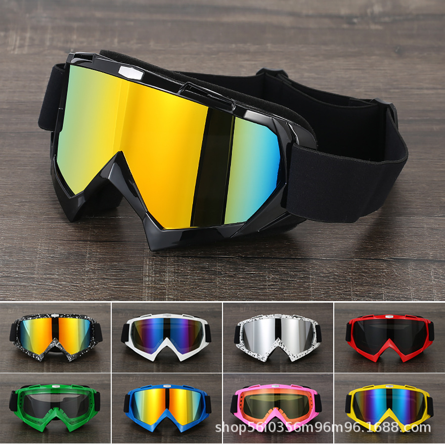 Gafas de esqu￭ de gafas de esqu￭ de 600x engranajes protectores de protecci￳n de la cara de casco cruzado flexible mascarilla de motocross gafas a prueba de viento gafas de sol
