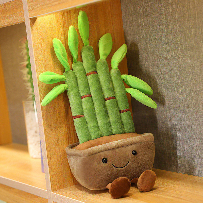 メーカー卸売32cm松の木竹のぬいぐるみのおもちゃリビングルーム家具アニメ周辺人形と子供の贈り物。