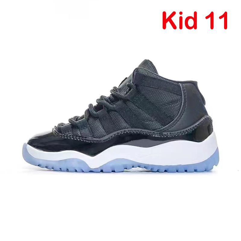 2023 Kids 11S Kid Basketball shoes Space Cool Grey Jam Bred Concords Moda Juvenil Meninos Tênis Crianças Menino Menina Branco Atlético Crianças Ao Ar Livre 28-35