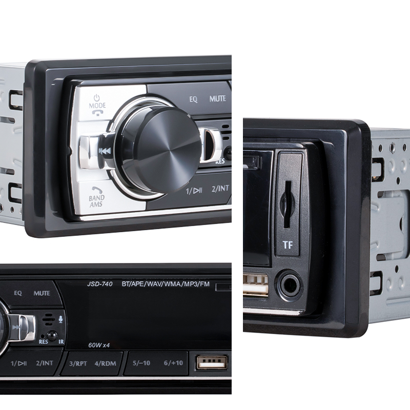 Autoradio Audio 1din Bluetooth Stereo Lettore MP3 Ricevitore FM 60Wx4 Con Telecomando AUX/USB/TF Card In Dash Kit