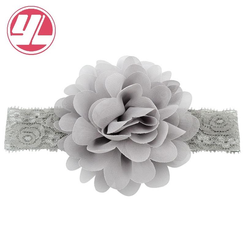 New Baby Chiffon Flower Elastic Lace Headband Hair Accessories Newborn Hair Band Baby Girls Head Wrap Fashion Headbands Kids Gifts