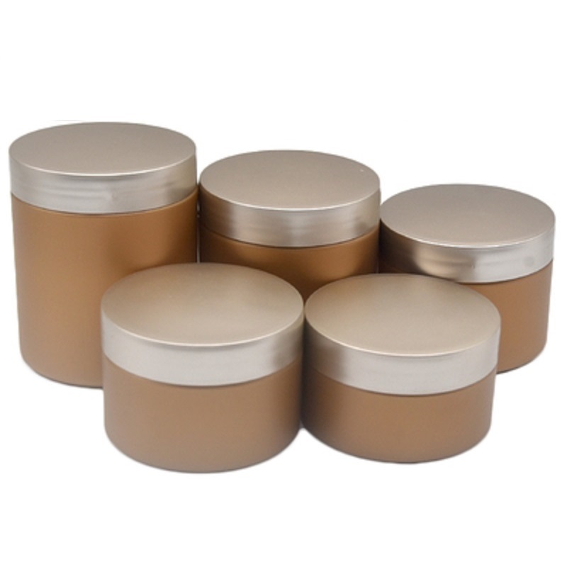Tom f￶rpackning av plastflaskekr￤mburk guldlock rosguld och silver t￤cker 100g 120g 150g 200g 250 g b￤rbar f￶rpackning p￥ ￥terfyllningsbar container kosmetik