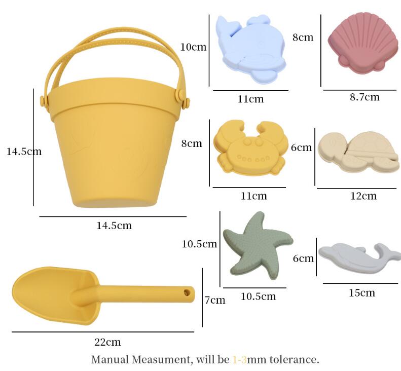 Giocattoli estivi bambini Giocattoli da spiaggia al mare bambini Modelli animali carini Dune di gomma Modello di sabbia Strumento 8 pezzi / set BC171