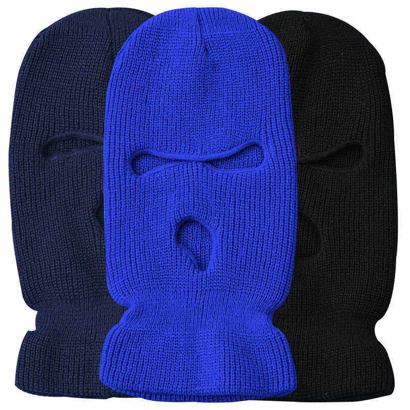 Masque tactique de l'armée 3 trous masque facial masque de ski casquette d'hiver cagoule moto casque de moto casque complet