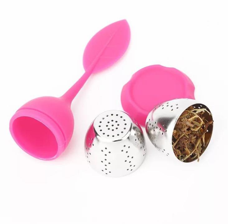 Infuseur à thé en silicone Leaf Silicone-Infuser with Food Grade make tea bag filter creative Inox Tea-Strainers SN266