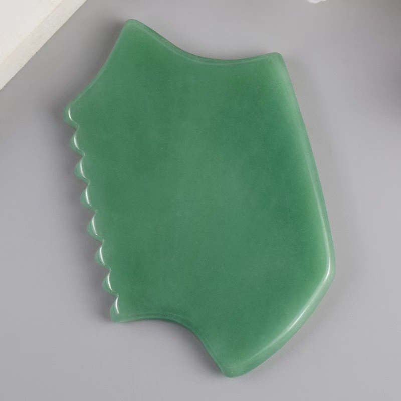 Jade Gua Sha Sha Aracı Yüz Bakım Masajı Orijinal Taş% 100 Doğal Aventurine Guasha Masaj Kazanma Aracı Güzellik Vücut Boyun Ürünü