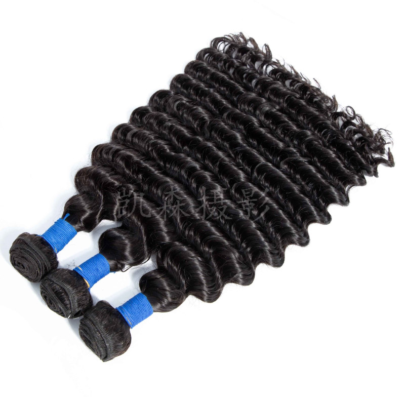 Extensões de cabelo humano da Malásia de ondas profundas duplas de tramas soltas 3 pacotes 12a yirubeauty tece 10-30 polegadas de cor natural