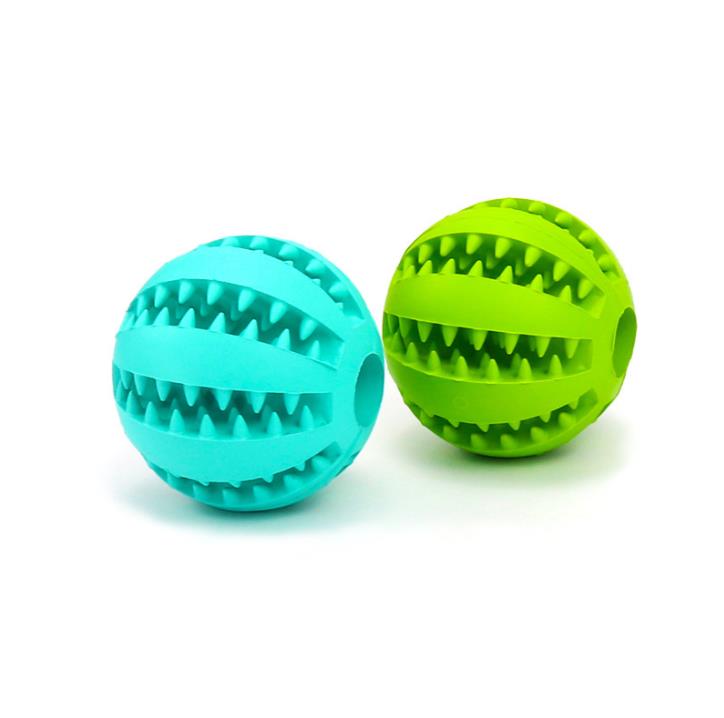 Bola de brinquedo para cães Elasticidade interativa engraçada Pet Chew Toy Dogs Bolas limpas de comida de borracha extra-dura 7cm 5cm SN261