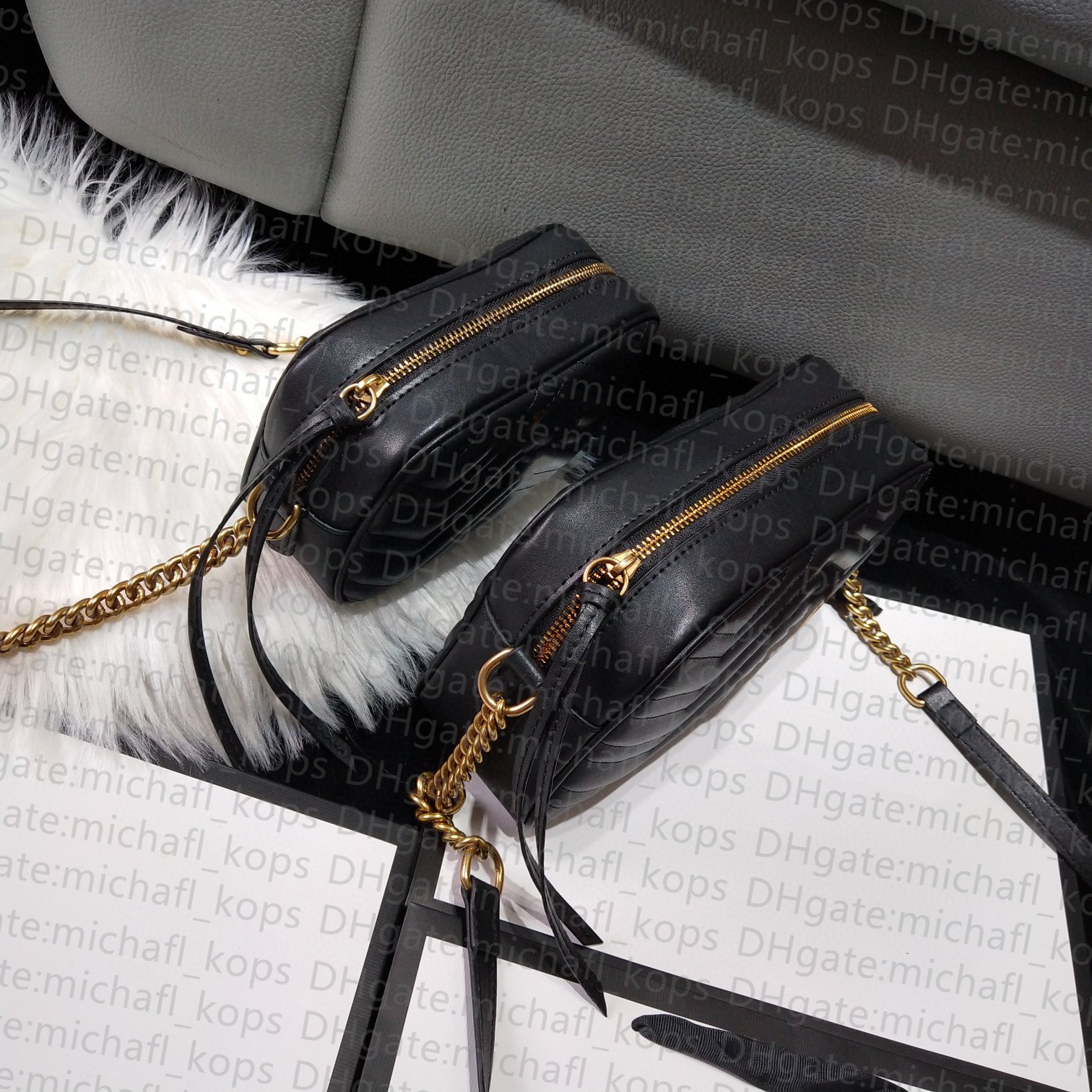 Top Women Bag Stripe Camera Bag Chain Strip Shoulder Bag Metal LOGO Large Capacity Zipper Opening Original Style Luxury Designer Fashion Crossbody