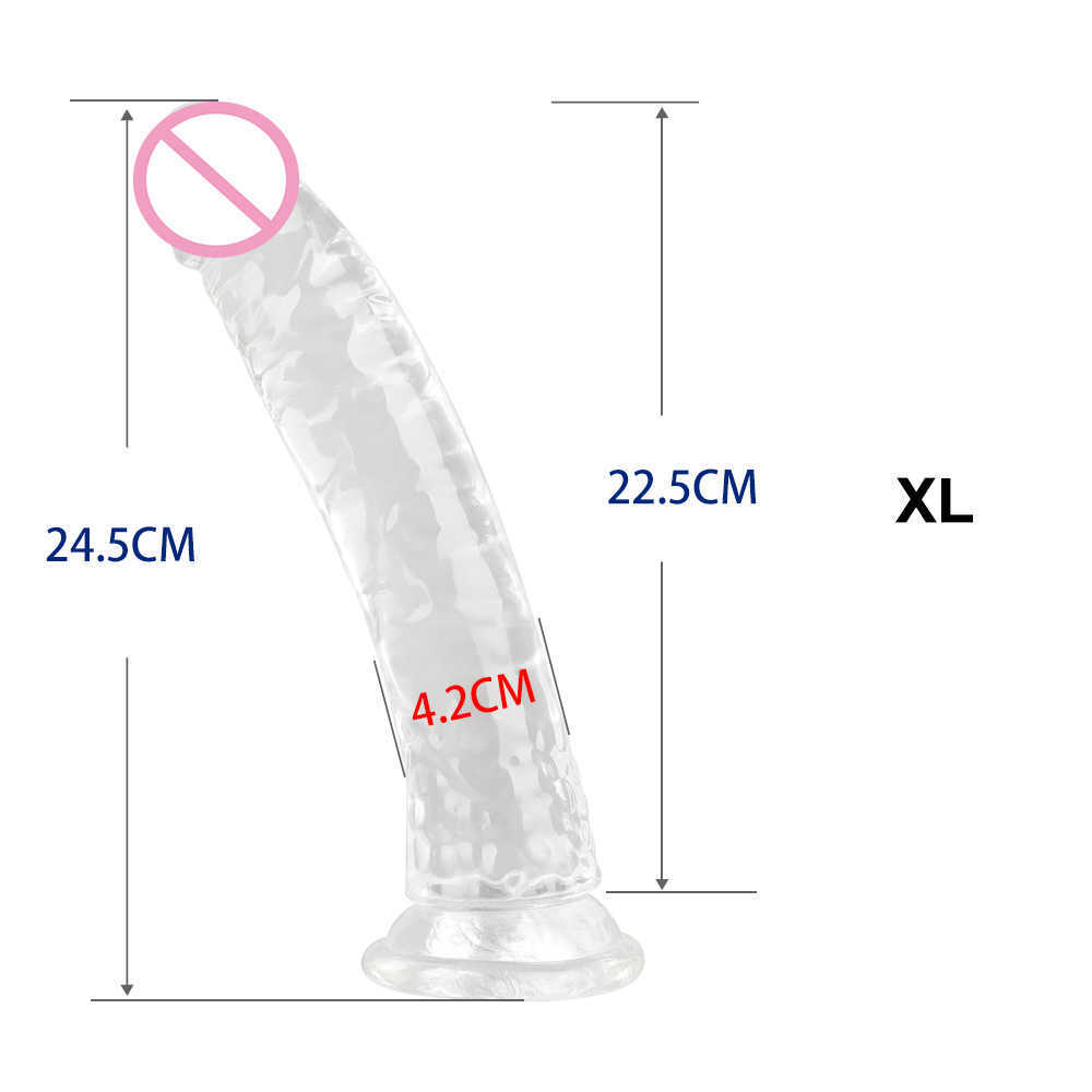 Skönhetsartiklar Flera storlek TPE Jelly Dildo med Suction Cup enorm realistisk falsk penis billiga vuxna sexiga leksaker rumpa plugg för kvinna lesbisk