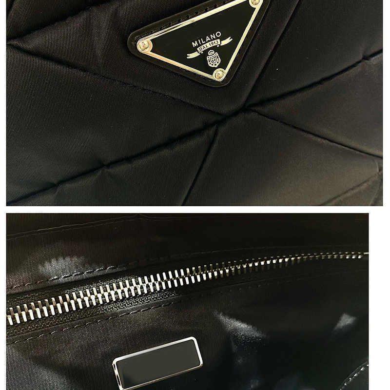 Cosmetische zakken kisten 3 in 1 draagtas nylon draad composiet handtas driehoek patroon boodschappentas crossbody schoudertassen zachte high232s