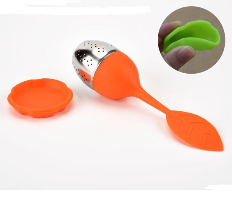 Infuseur à thé en silicone Leaf Silicone-Infuser with Food Grade make tea bag filter creative Inox Tea-Strainers SN266