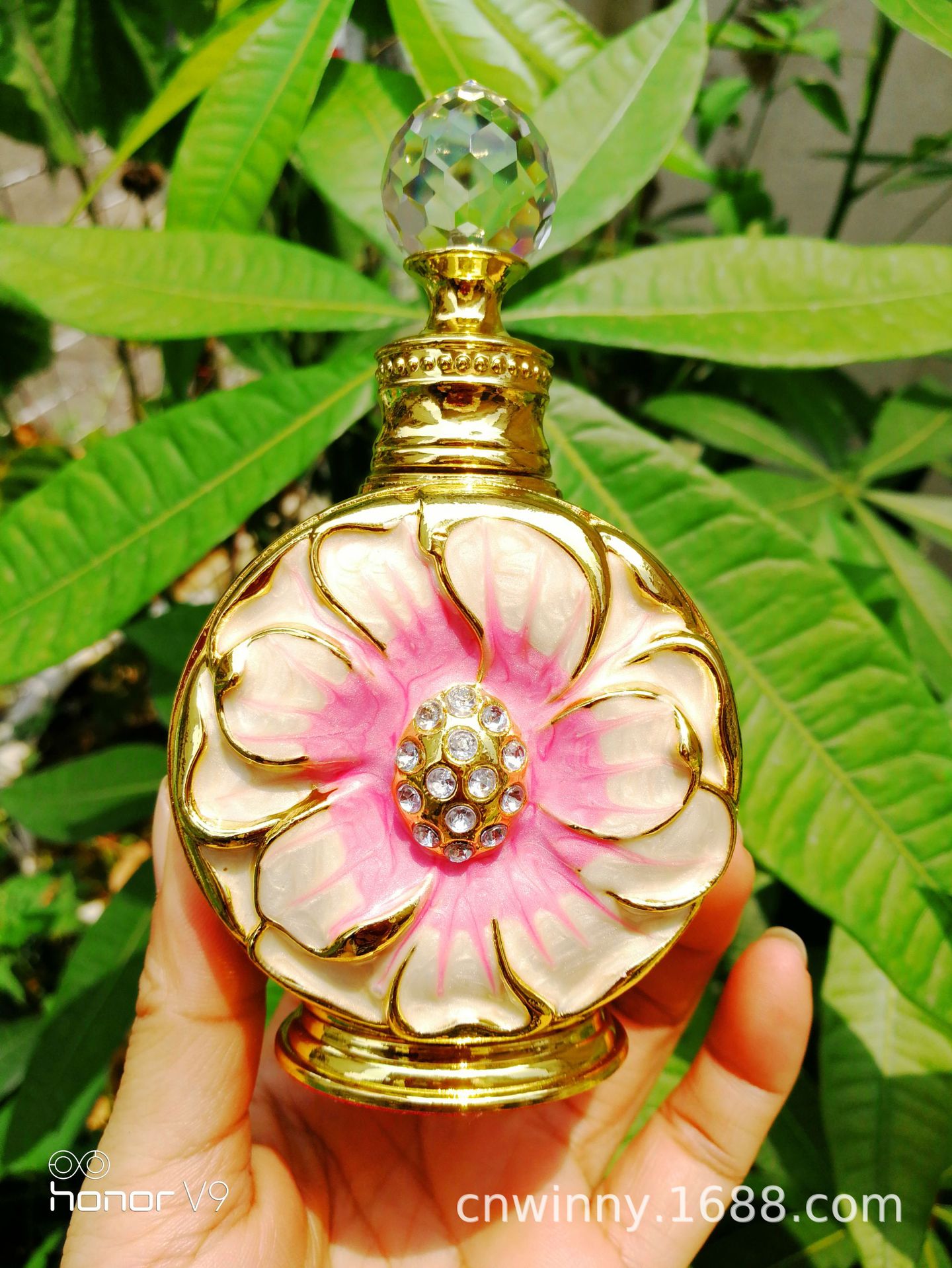 wholesale Bouteille de parfum de style Moyen-Orient Dubaï Rose bouteille d'essence de fleur du désert vide 10ML