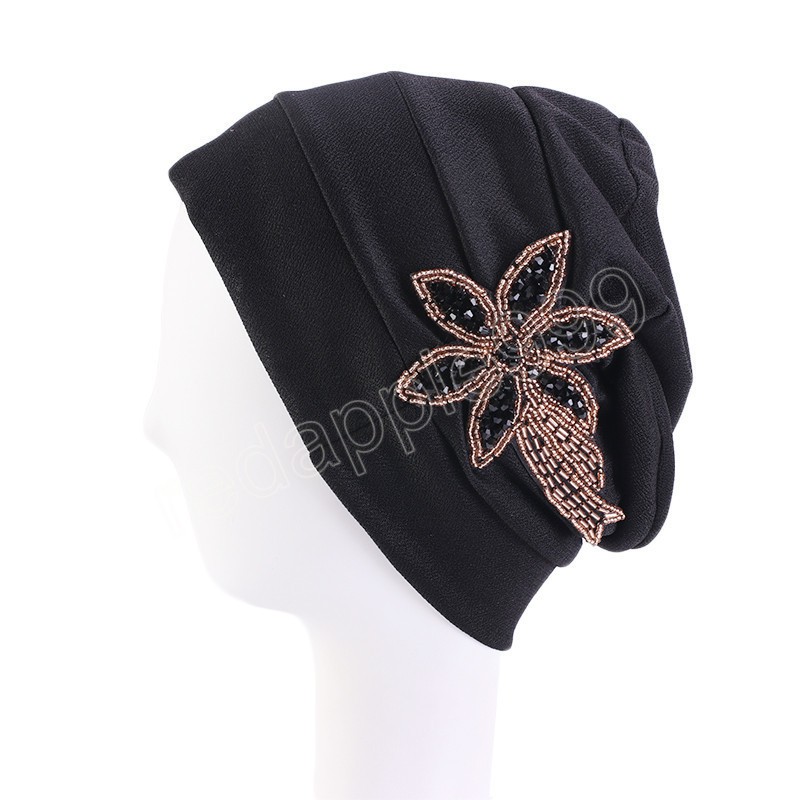 Nuovi gioielli Turbante musulmano le donne Cappello indiano africano Berretti con fascia elastica vintage Copricapo Cappellino chemio il cancro