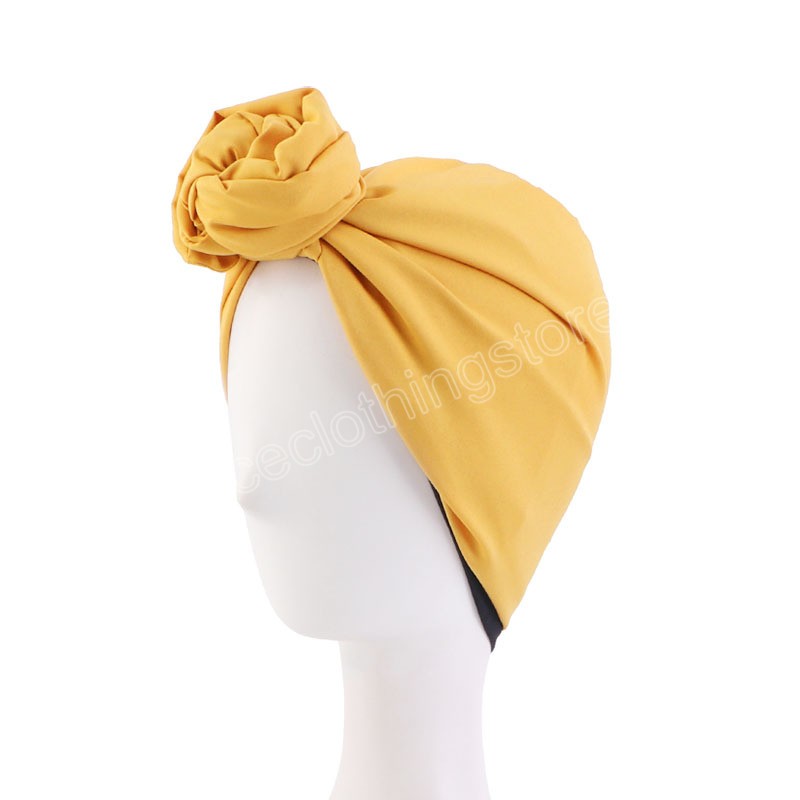 Elegante Retro-Turban-Mütze für Damen, Baumwoll-Stirnband, muslimisches Kopftuch, Beanie-Mütze, Haarabdeckungskappen, afrikanische Kopfwickel, Motorhaube