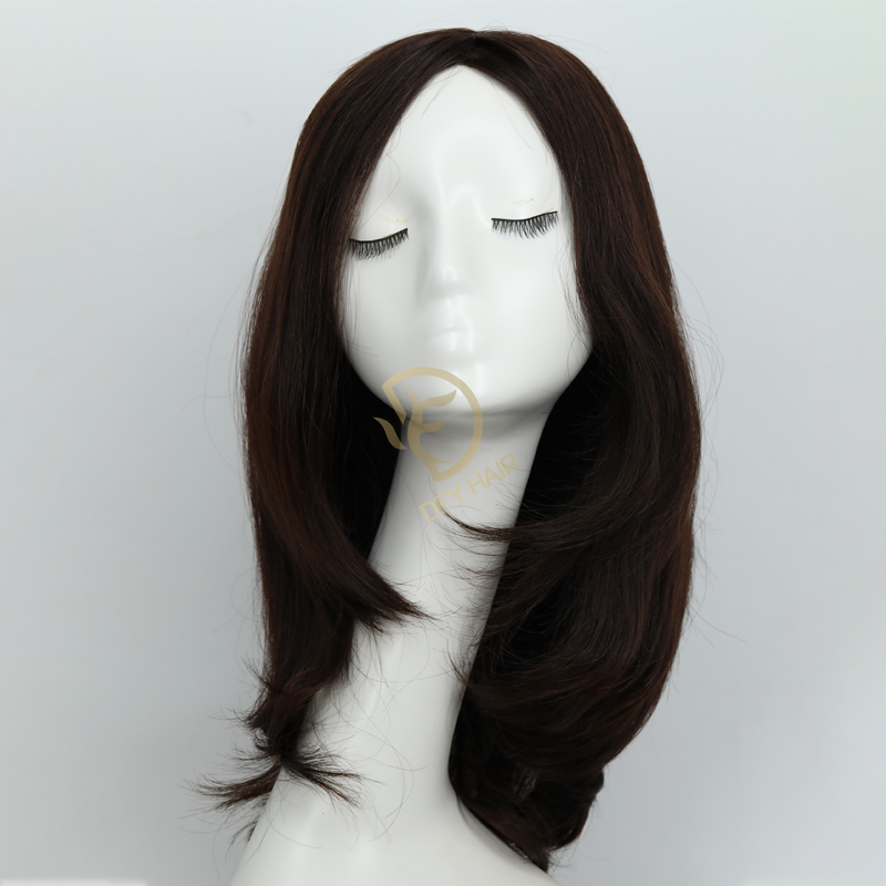 JW23-2 # Halloween Wig's Wig Medium Long Natural Wave 120% Polyester rev￪tement Carnival Party Cosplayle