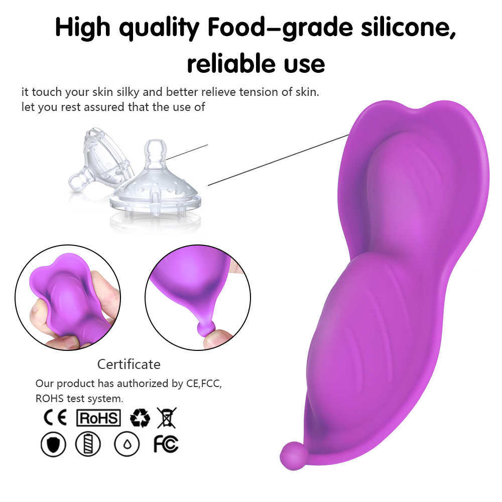 Articoli di bellezza Indossabile Farfalla Dildo Vibratore Stimolatore clitorideo APP Mutandine telecomandate Uovo vibrante Giocattoli sexy adulti le donne