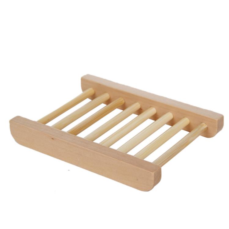 Natural Bamboo Trays Wholesale Wooden Soap Dish Tray Holder Rack Plate Box Container for Bath Shower Bathroom SN258