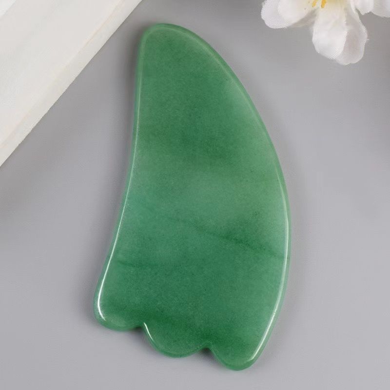 Jade Gua Sha инструмент для лица по уходу за лицом массажер оригинальный камень 100% натуральный авентурин