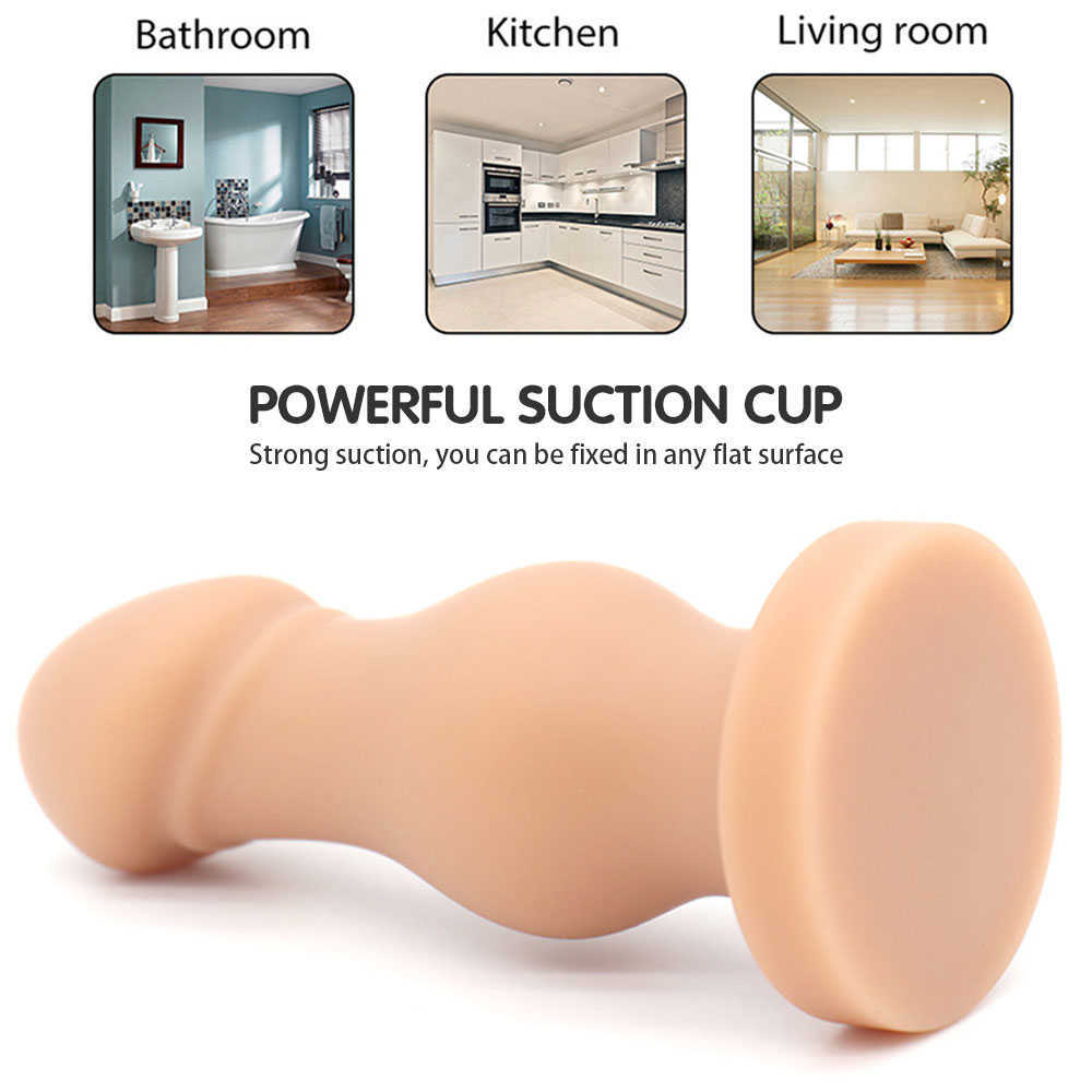 Articles de beauté Soft Dildo Anal Plugs Plug anal en silicone de haute qualité avec ventouse forte Masturbateur féminin Jouets érotiques sexy pour couple