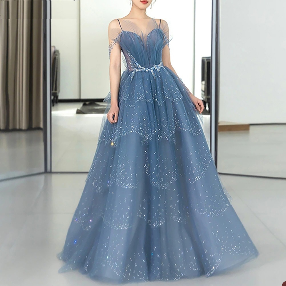 Luxuriant Prom Dresses A-line Sweetheart Organza Strapless Backless Layered Tulle Sequins Unique Design Multicolor Lace Up Floor Length Custom Made Plus Size Robes