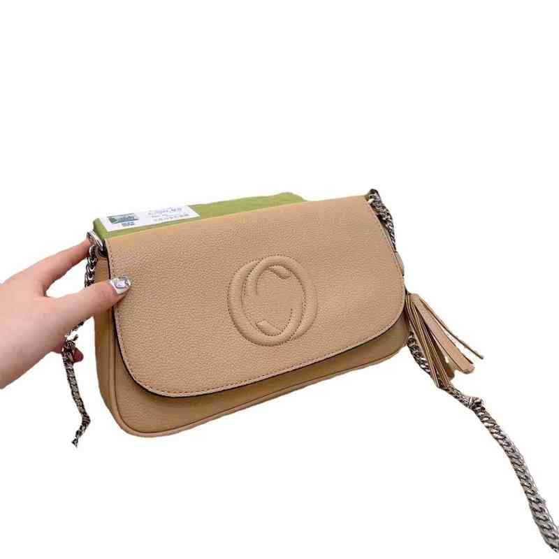 حقائب عائلة 2023 الخريف والشتاء الجديد Blondie Bag Bag Bag Long Longtter Sitger Round Round Interlocking Mini Handbag Pur231f