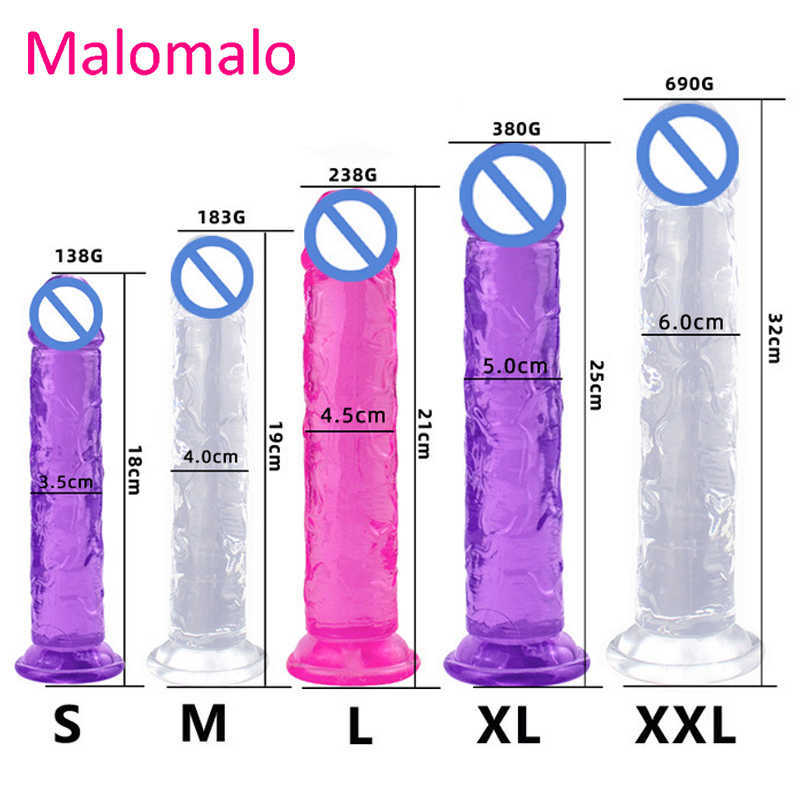 Beauty Items 5 Size Realistische Grote Jelly Dildo Volwassenen Erotische sexy Speelgoed voor Vrouwen Goedkope Zachte Clitoris Vaginale Masturbators Penis Zuignap Dick