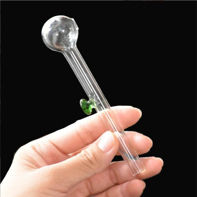 Stents de 12 cm Pyrex Glass Oil Burner Pipe Clear Color quality pipes transparent Great Tube tubes Nail tips