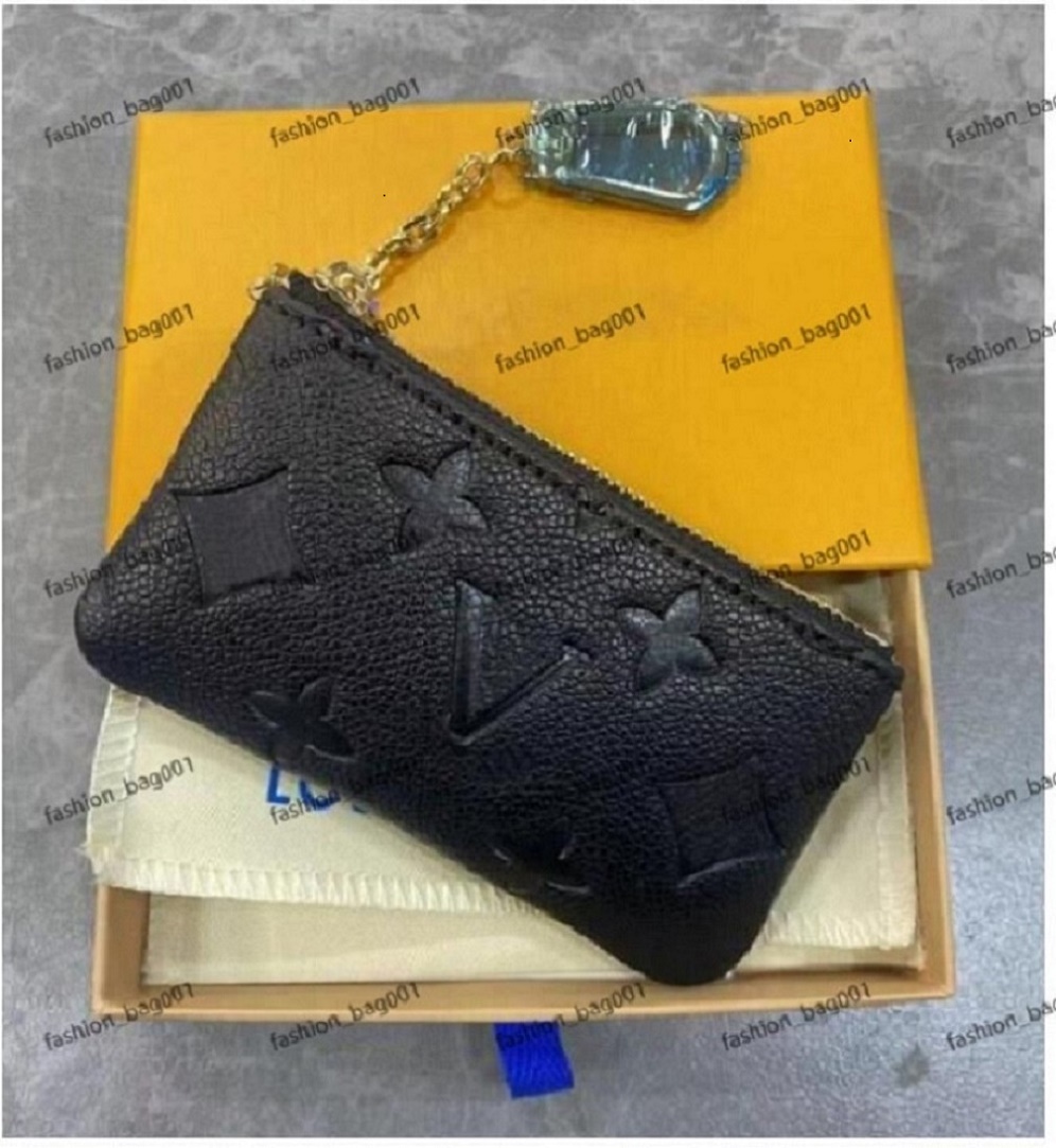 2023 Toppnyckelpåse M80879 Pochette Wallet CLES Designer Väskor Empreinte Leather Women Men Ring Credit Card Holder Coin Purse Mini B2836