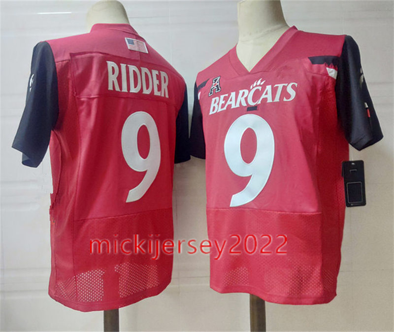 Mens Sauce Gardner Travis Kelce 신시내티 축구 저지 스티치 화이트 레드 블랙 Ahmad Gardner #9 Desmond Ridder Cincinnati Bearcats Jerseys