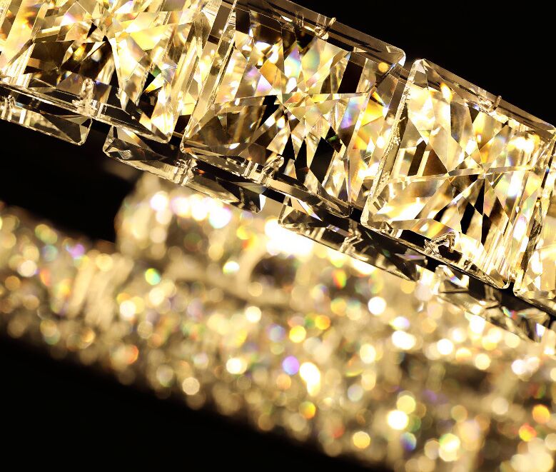 Luxury K9 Crystal LED Dimble Takkronkronor Lampa Rundljus för kök mats vardagsrum sovrum hem deco fixtur