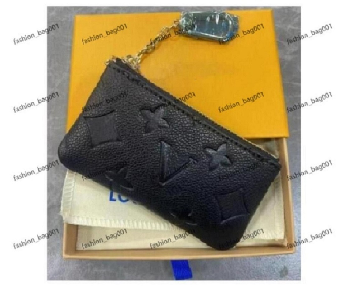 2023 Toppnyckelpåse M80879 Pochette Wallet CLES Designer Väskor Empreinte Leather Women Men Ring Credit Card Holder Coin Purse Mini B2836