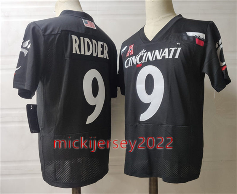 Mens Sauce Gardner Travis Kelce Maglia da calcio Cincinnati cucita bianco rosso nero Ahmad Gardner # 9 Desmond Ridder Cincinnati Bearcats maglie