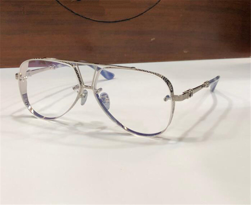 Nieuwe fashion design pilot metalen frame optische brillen 8155 retro eenvoudige en royale stijl high-end brillen met doos kan pres278d